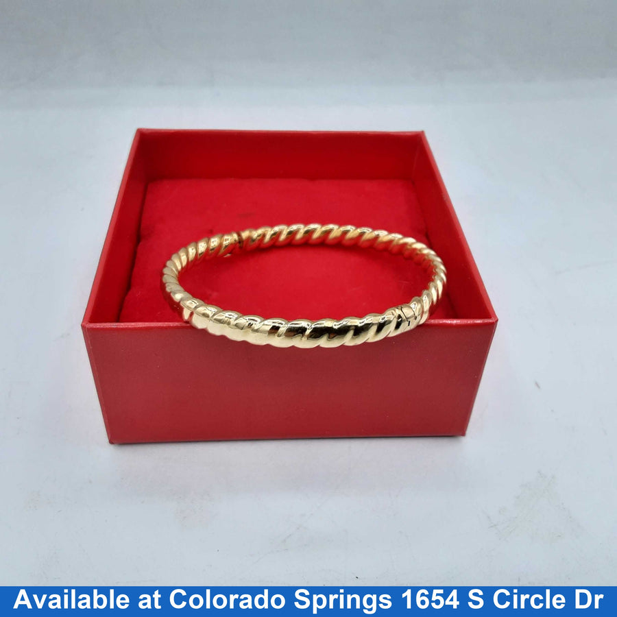 Bangle Bracelet - Yellow Gold 14k (.585) 7.9 grams 7 inch