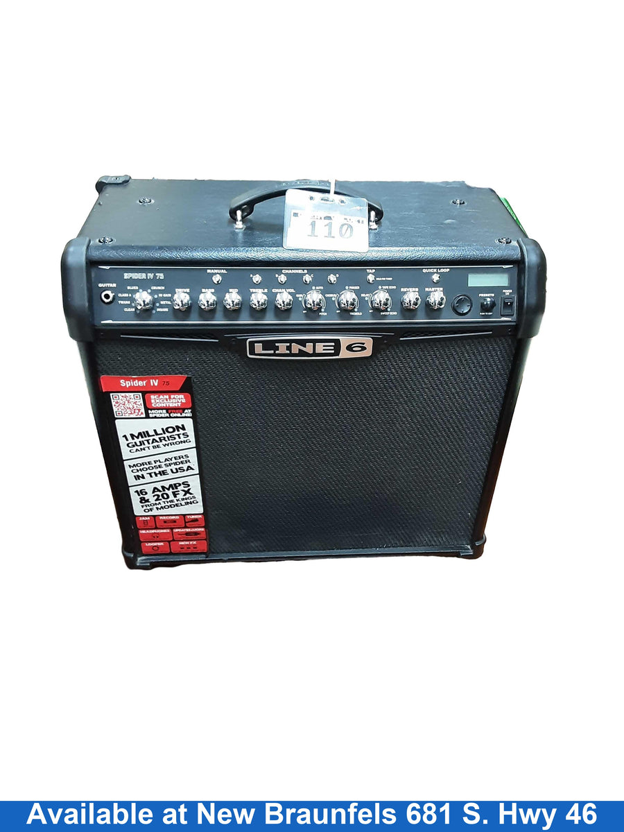 Line6 Spider Iv 75 Amplifier Black Guitar Amplifier