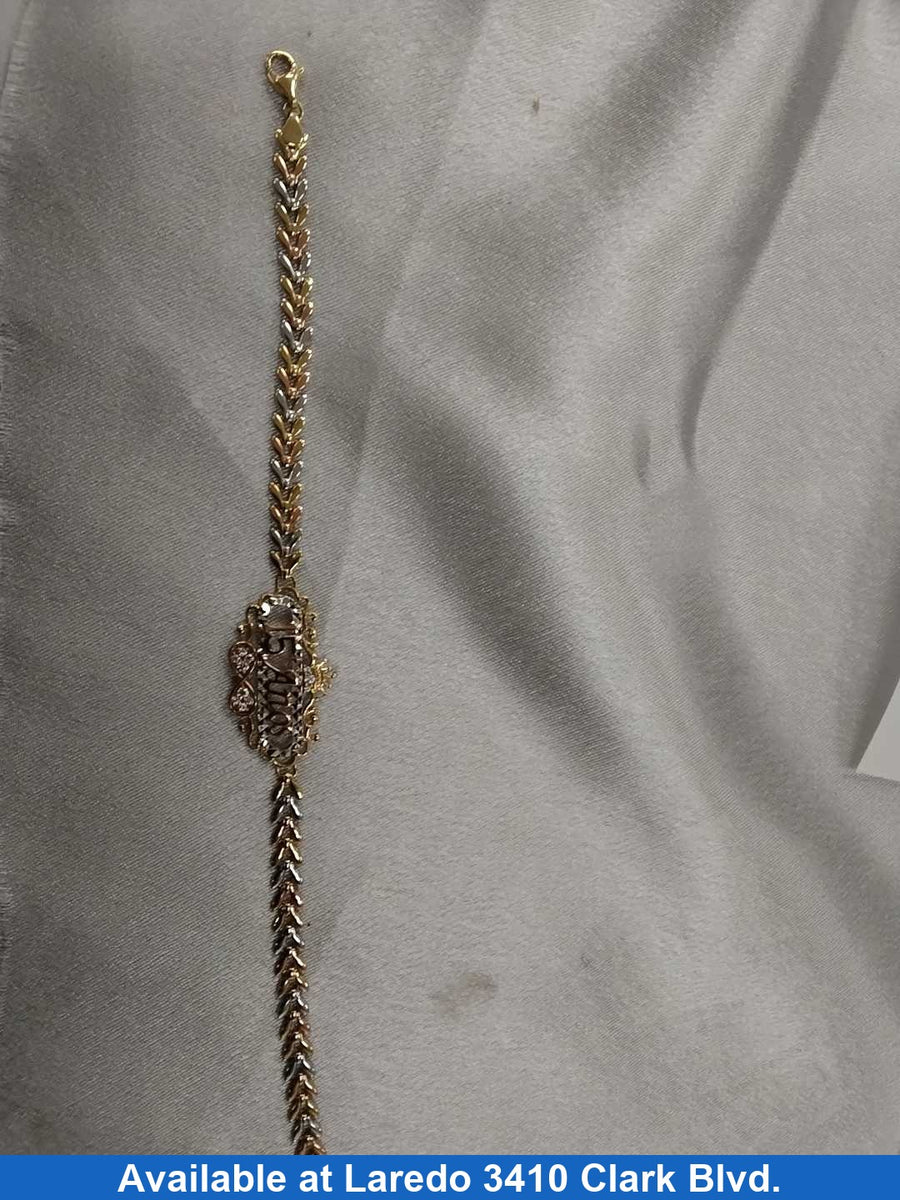 Bracelet - Tricolor Gold 14k (.585) 7.4 grams 7 inch