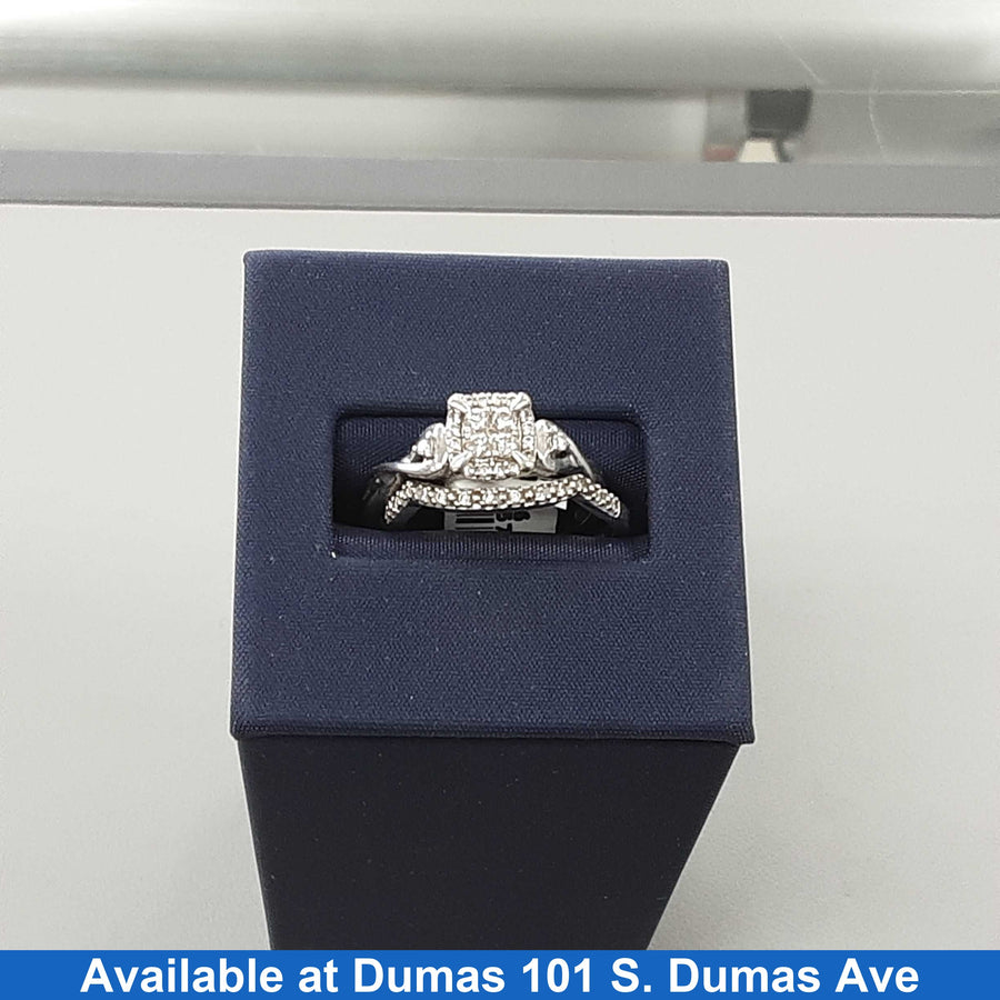 Ring - Engagement Set - White Gold 10k (.417) 4.1 grams Size 7