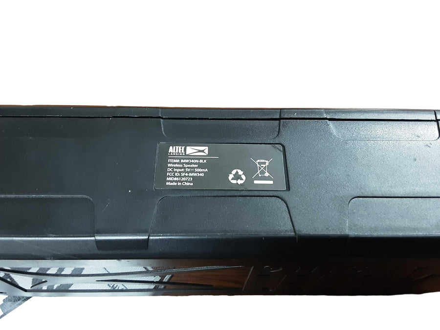 Altec Lansing Imw340n Black Portable Speaker