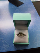 Ring - Wedding Set - White Gold 14k (.585) 6.4 grams Size 9