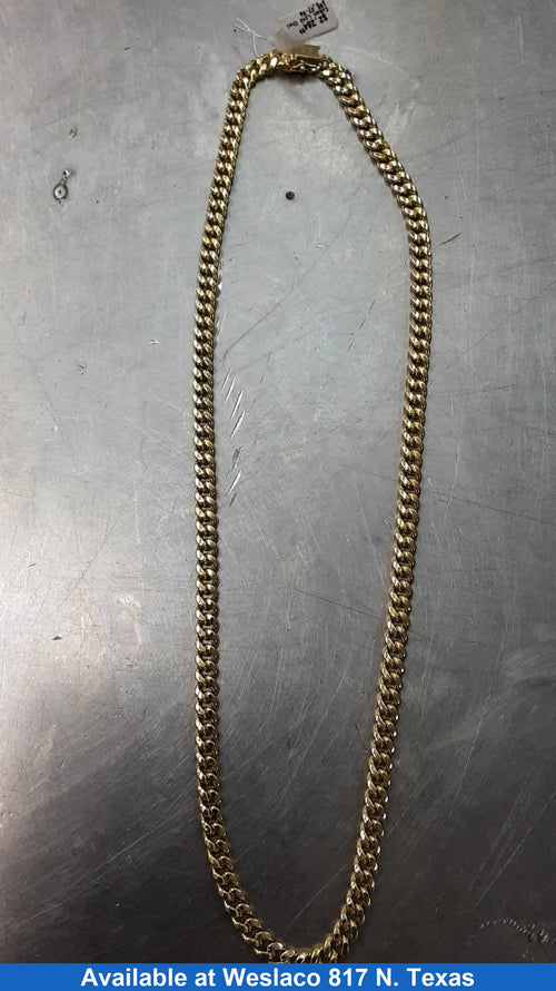 Cuban Link Chain - Yellow Gold 10k (.417) 27.5 grams 24 inch