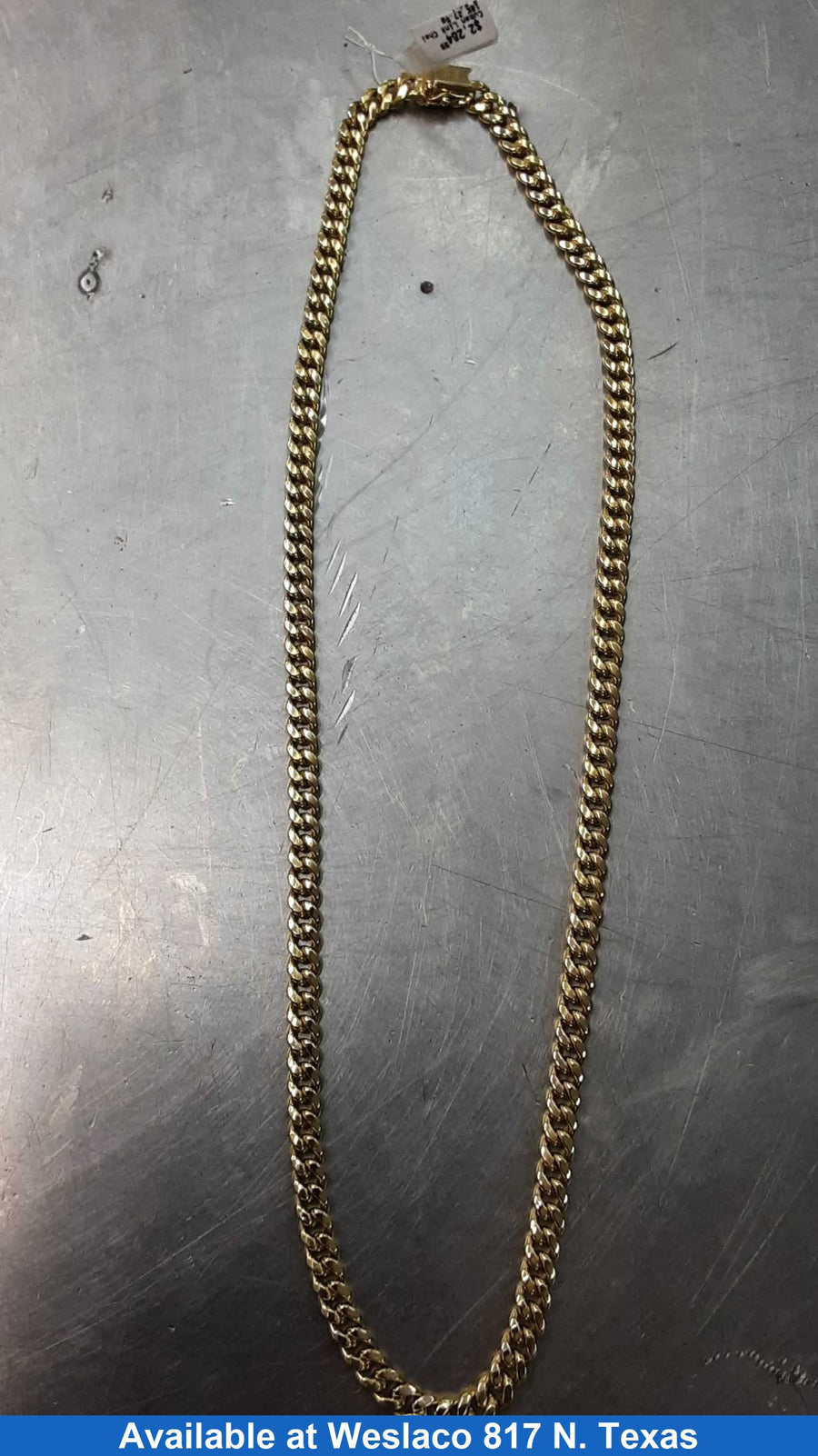 Cuban Link Chain - Yellow Gold 10k (.417) 27.5 grams 24 inch