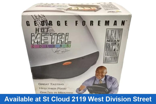 George Foreman Metal Colors Silver Small Kitchen Appliance