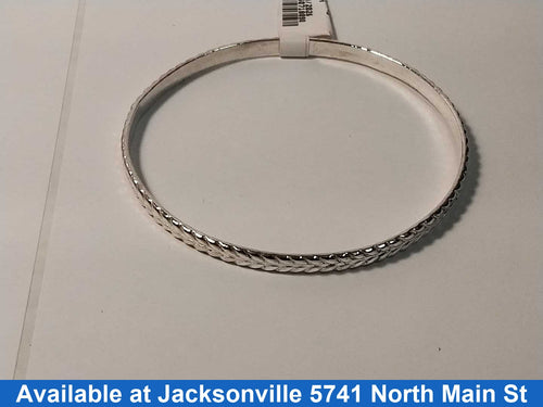 Bangle Bracelet - Silver 6.2 grams 6 inch
