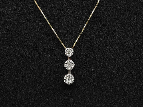 Diamond Pendant - White Gold 14k (.585) 4.9 grams