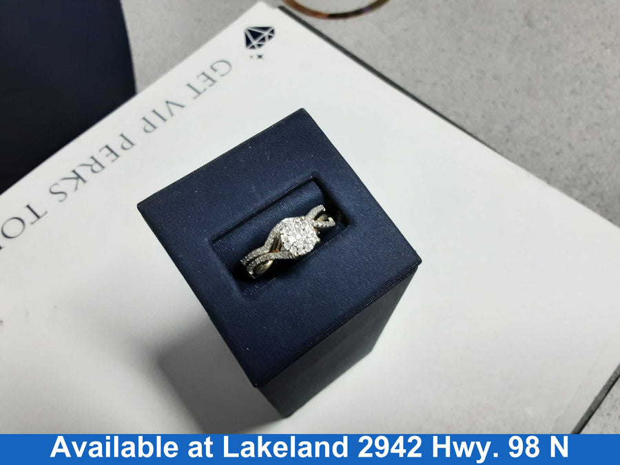 Ring - Engagement Set - Yellow Gold 10k (.417) 4.2 grams Size 7.5