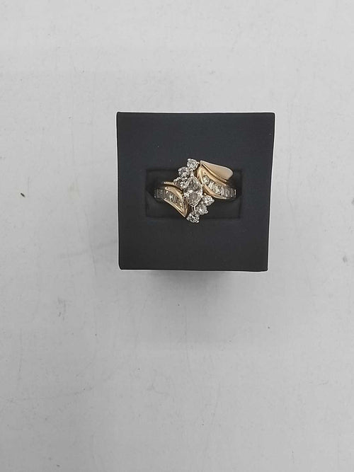 Ring - Engagement Set - Yellow Gold 14k (.585) 9.7 grams Size 8