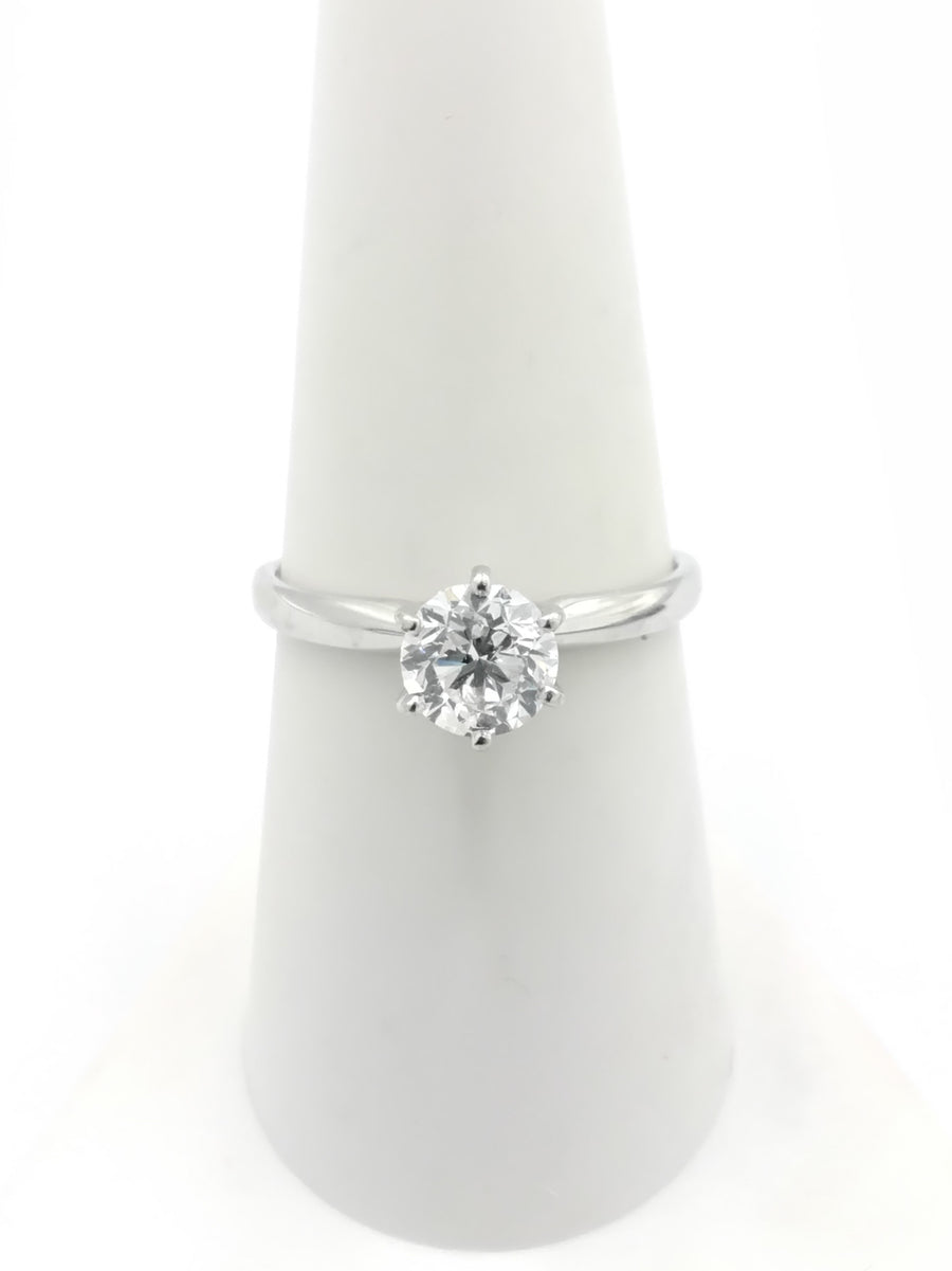 Women's Ring - Solitaire - White Gold 14k (.585) 2.3 grams Size 8