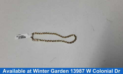 Rope Bracelet - Yellow Gold 14k (.585) 5.7 grams 7 inch