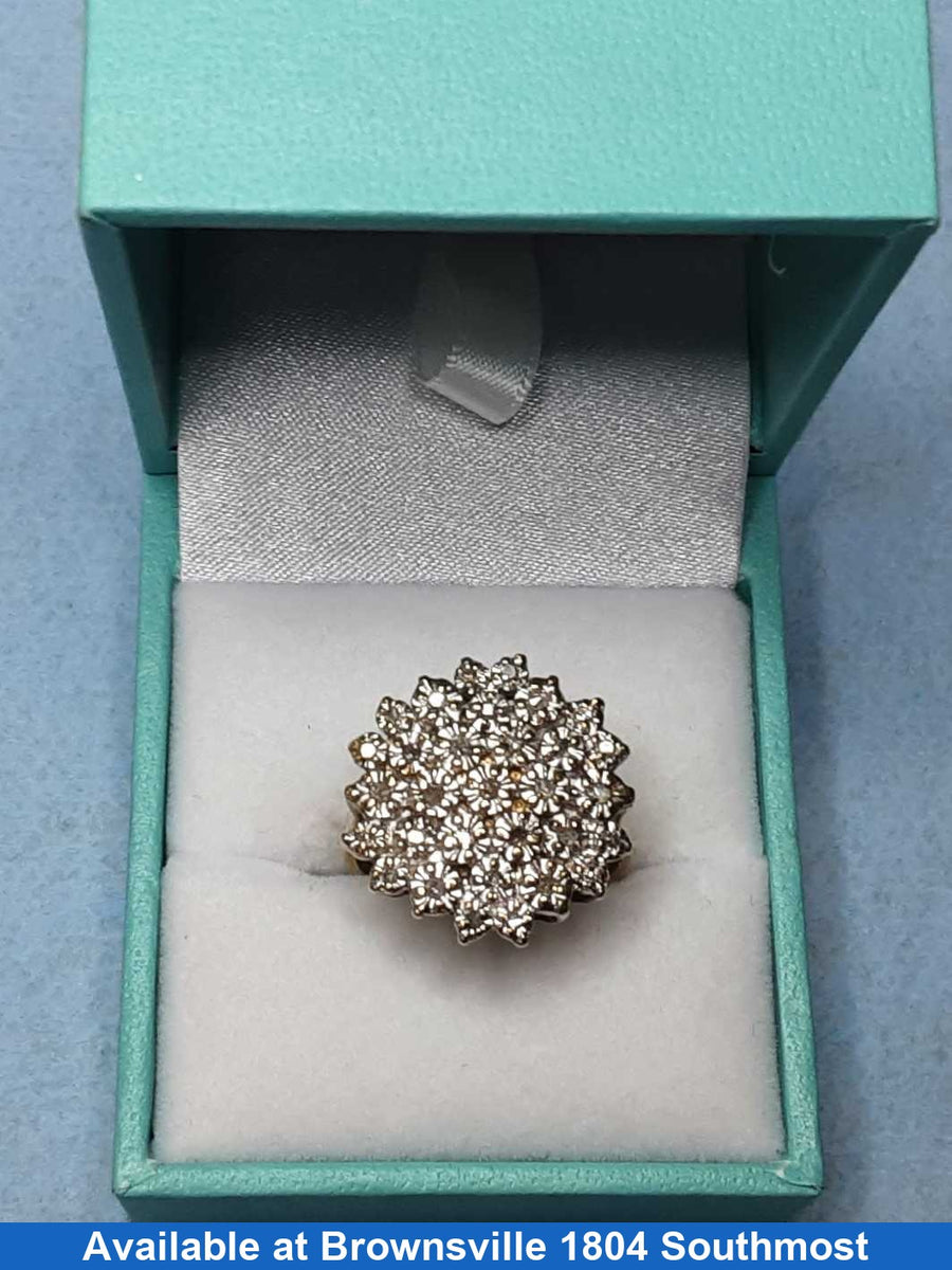 Women's Ring - Yellow Gold 10k (.417) 5.2 grams Size 7.5