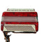 Rondini 41 Ivory Key Red Piano Accordion