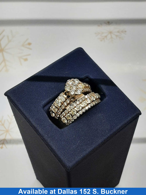 Ring - Engagement Set - Yellow Gold 10k (.417) 6.7 grams Size 20