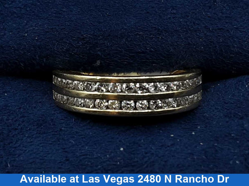 Ring - Wedding Band - Yellow Gold 14k (.585) 3.2 Grams Size 7
