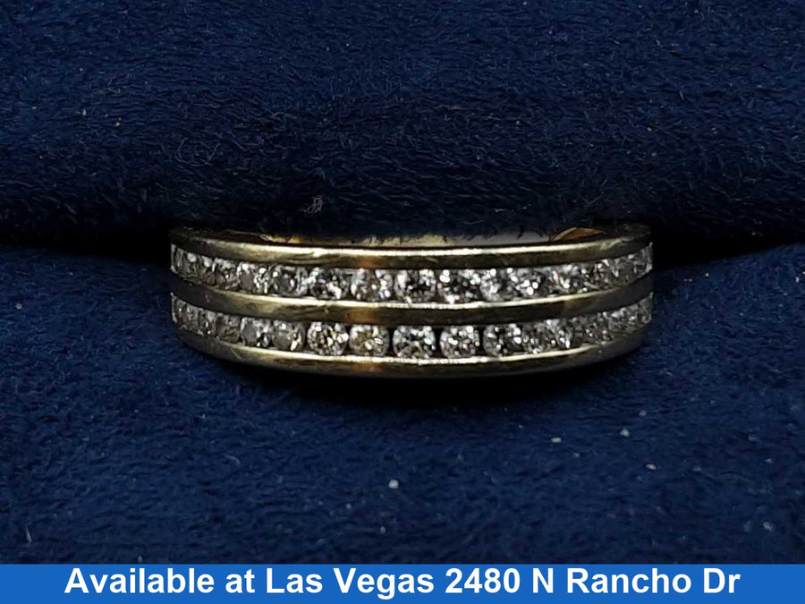 Ring - Wedding Band - Yellow Gold 14k (.585) 3.2 Grams Size 7