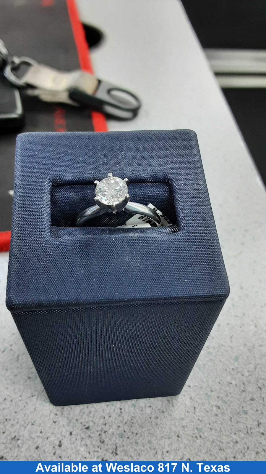 Women's Ring - Solitaire - White Gold 14k (.585) 2.7 grams Size 7
