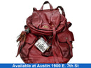 Gucci Rebelle Cherry Red Calfskin Multipocket Backpack Red Purse / Handbag