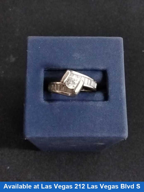 Women's Ring - Solitaire - White Gold 14k (.585) 5.3 grams Size 7