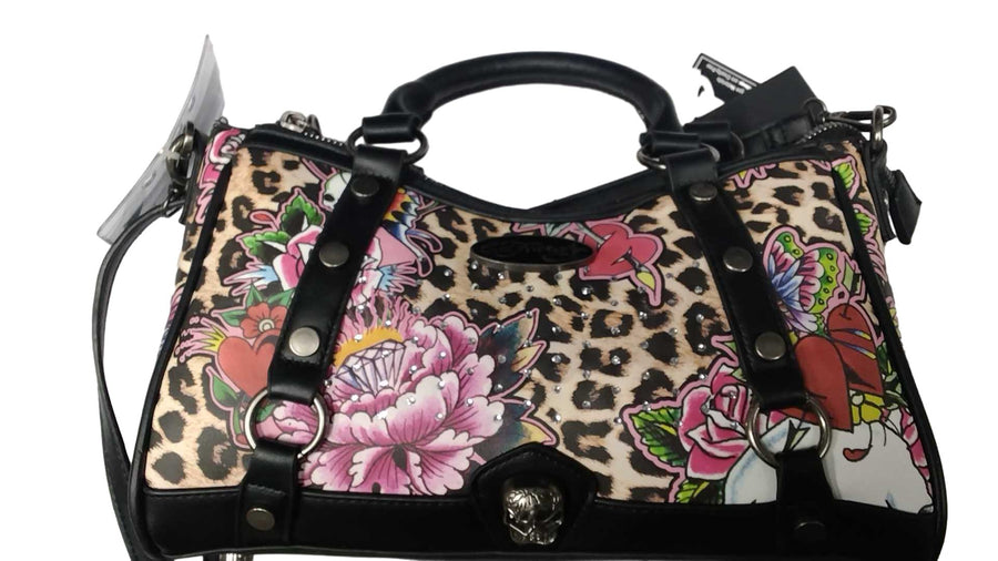 Ed Hardy Satchel Multi-color Purse / Handbag