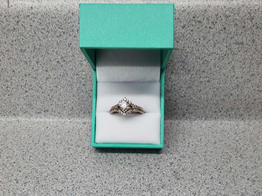 Ring - Engagement Set - Rose Gold 14k (.585) 5.2 grams Size 8