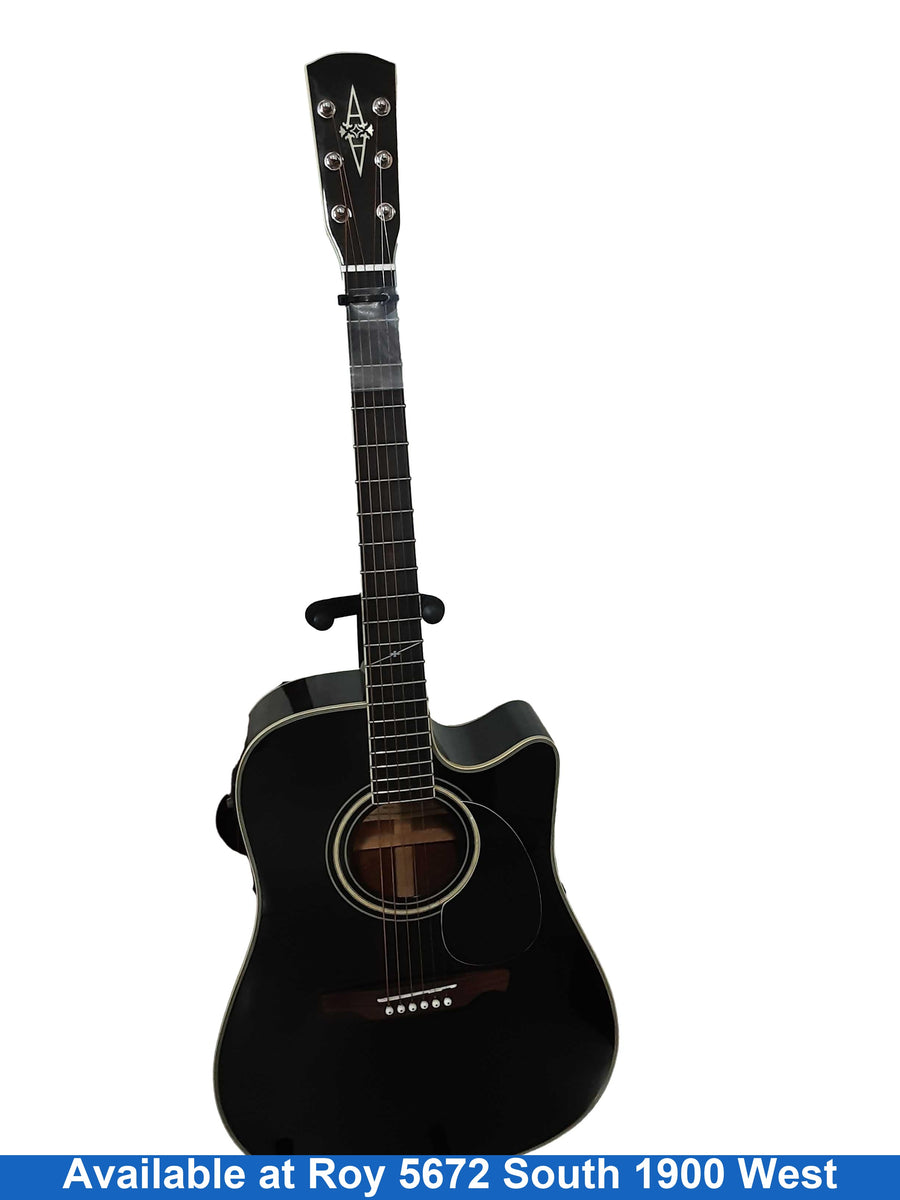 Alvarez Ad-60scbk Black Acoustic / Electric Classic Guitar