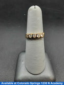 Women's Ring - Anniversary - Yellow Gold 14k (.585) 3.4 grams Size 6.5