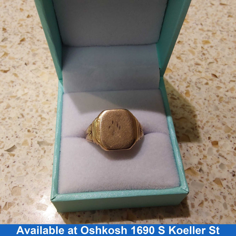 Men's Ring - Yellow Gold 10k (.417) 5.9 grams Size 10