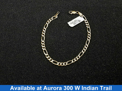 Figaro Bracelet - Yellow Gold 14k (.585) 7 grams 8 inch