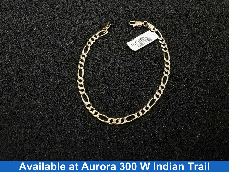 Figaro Bracelet - Yellow Gold 14k (.585) 7 grams 8 inch