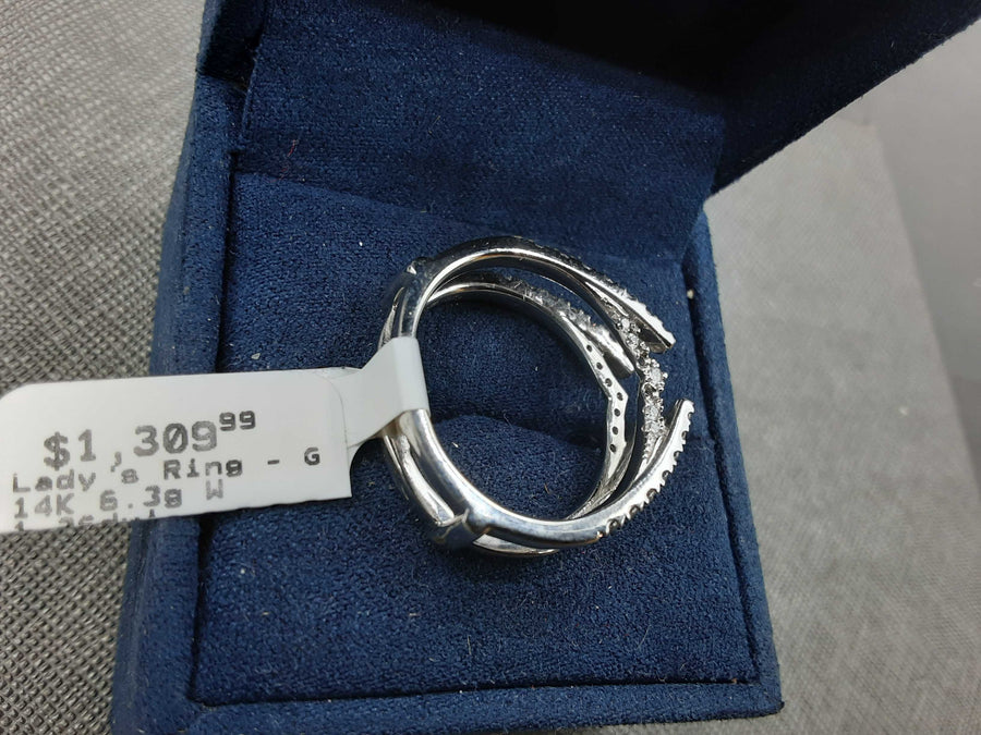 Women's Ring - White Gold 14k (.585) 6.3 grams Size 9