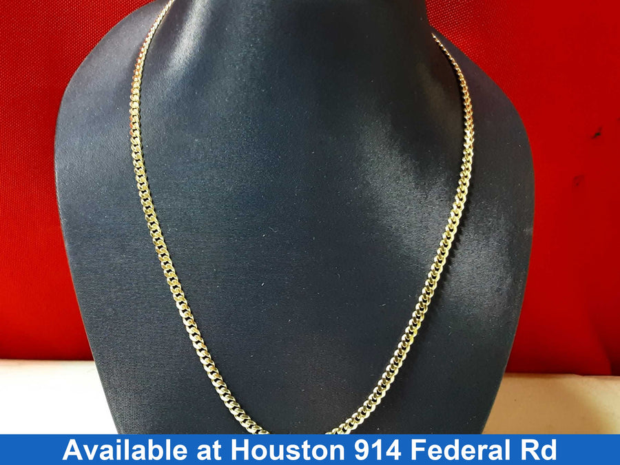 Cuban Link Chain - Yellow Gold 10k (.417) 13.9 grams 22 inch