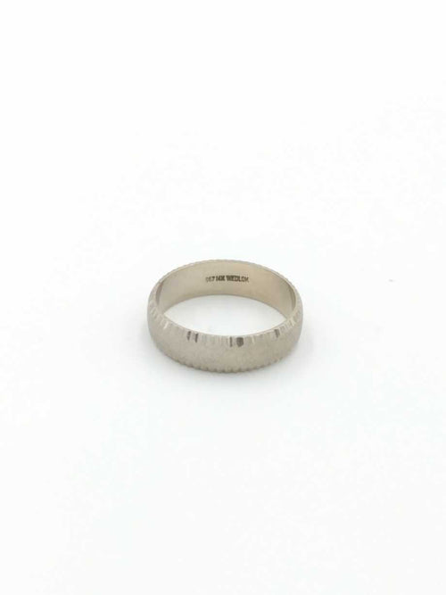 Ring - Wedding Band - White Gold 14k (.585) 5.2 grams Size 10