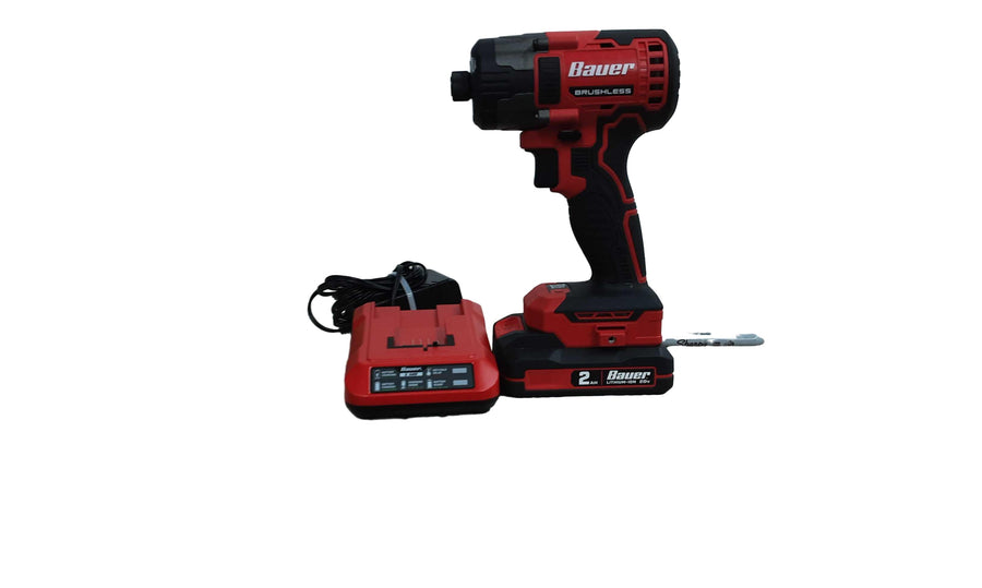 Bauer 20vdc Red Cordless Impact Drill