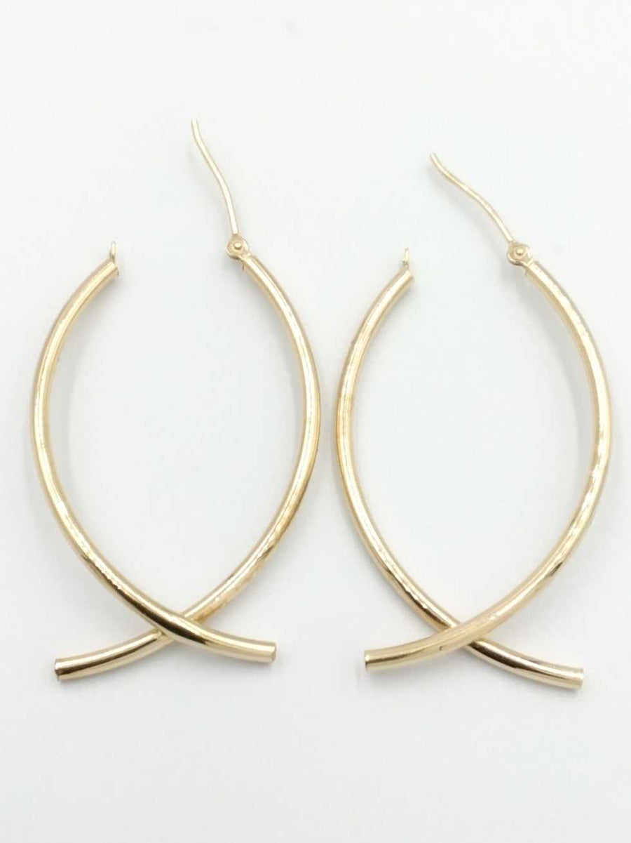 Bangle Earrings - Yellow Gold 14k (.585) 1.6 grams