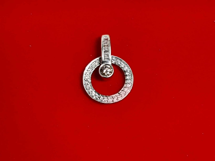 Diamond Pendant - White Gold 14k (.585) 2.3 grams