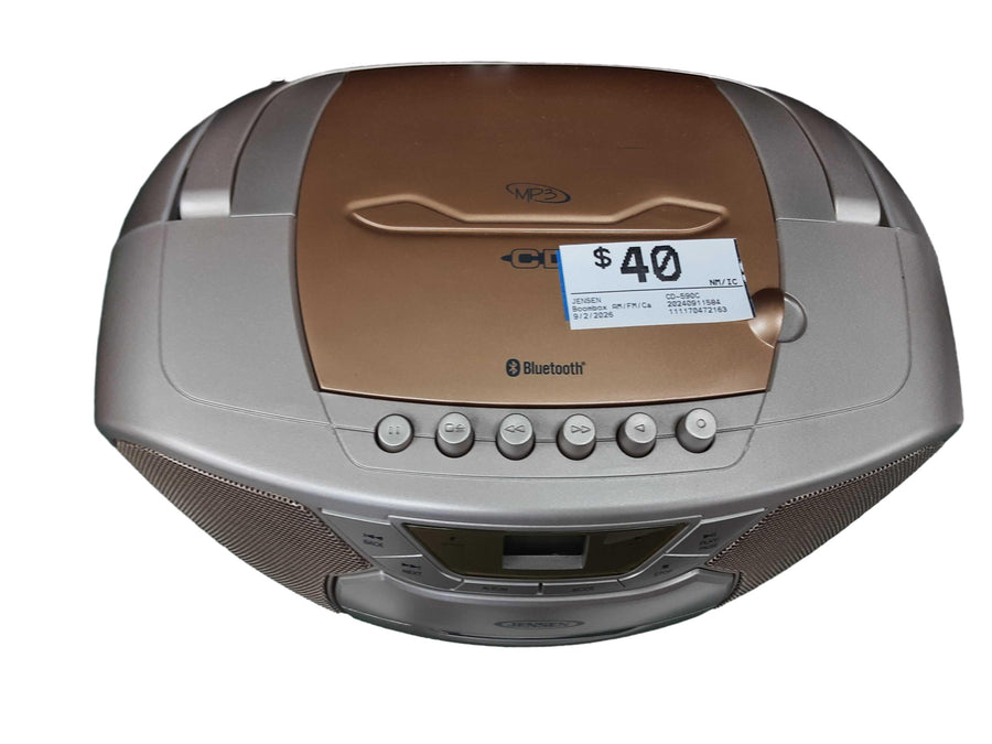 Jensen Cd-590c Gold Boombox Radio