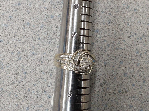 Ring - Engagement Set - White Gold 10k (.417) 5.8 Grams Size 8