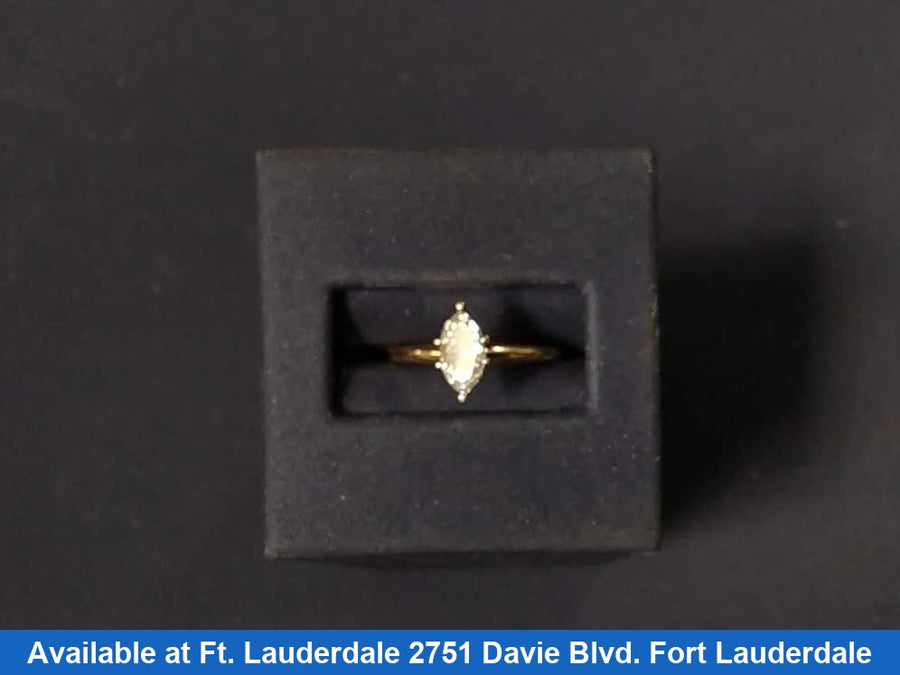 Women's Ring - Solitaire - Yellow Gold 14k (.585) 1.7 grams Size 7
