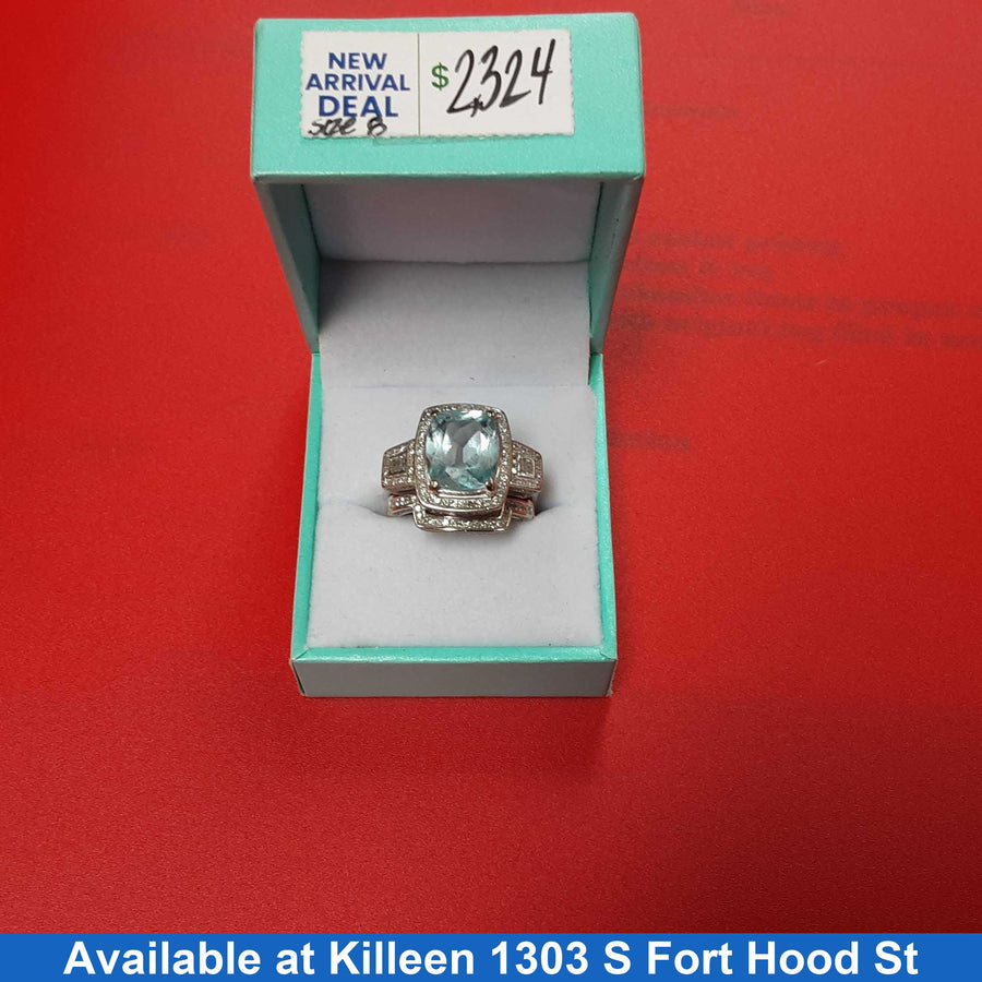 Ring - Engagement Set - White Gold 18k (.750) 11.4 grams Size 10