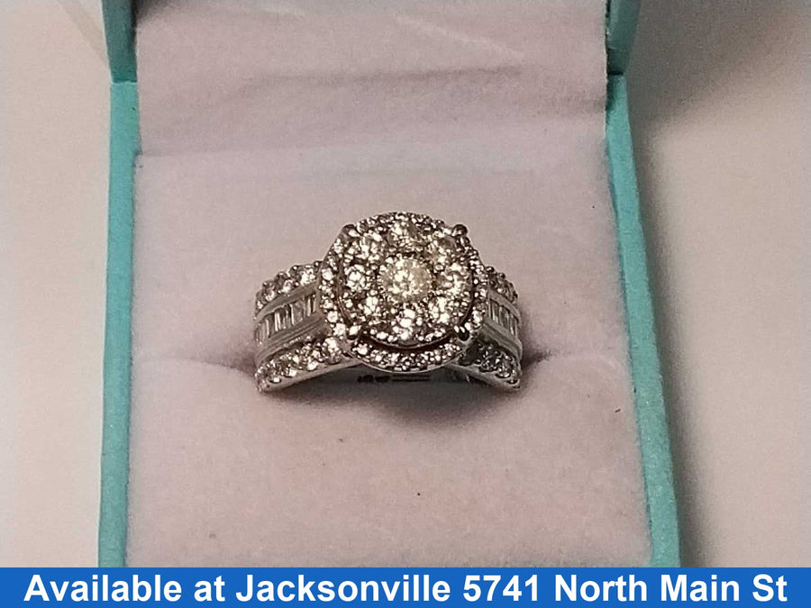 Ring - Engagement Set - White Gold 10k (.417) 7.5 grams Size 7