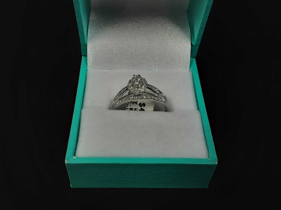 Ring - Wedding Set - White Gold 10k (.417) 2.8 grams Size 8