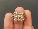 Women's Ring - Tricolor Gold 10k (.417) 2.9 grams Size 8.5