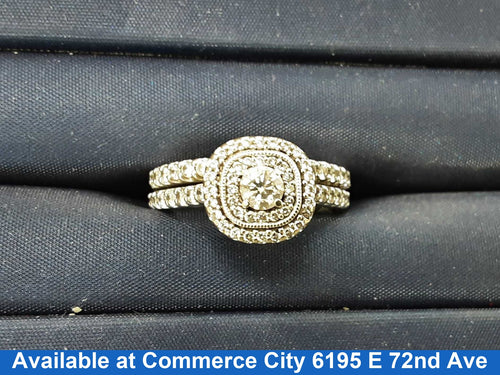 Ring - Engagement Set - White Gold 14k (.585) 7.7 grams Size 8