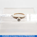 Women's Ring - Solitaire - Yellow Gold 14k (.585) 2.3 grams Size 7.5