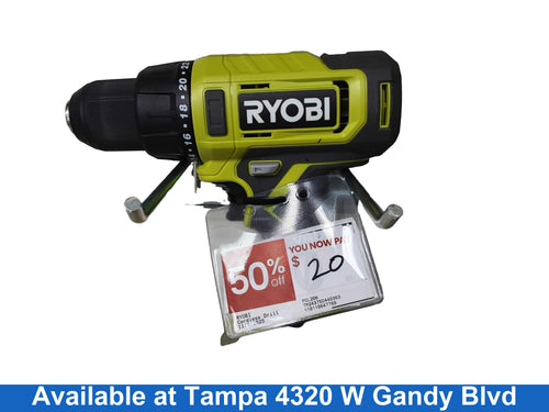 Ryobi Pcl206 Green Cordless Standard Drill
