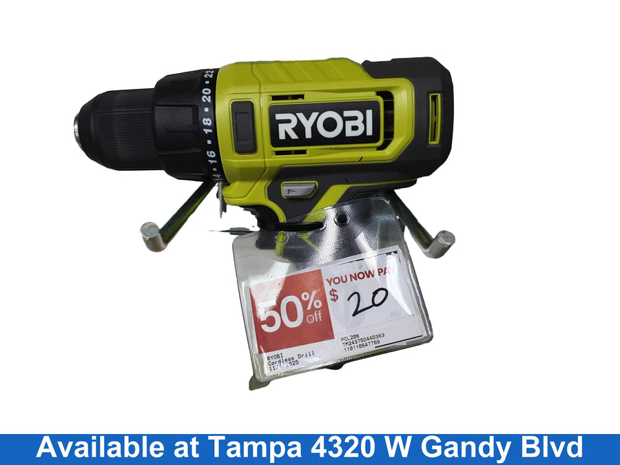 Ryobi Pcl206 Green Cordless Standard Drill