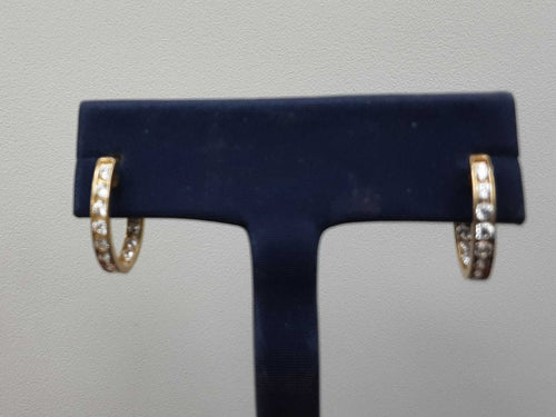 Hoop Earrings - Yellow Gold 10k (.417) 2.2 grams
