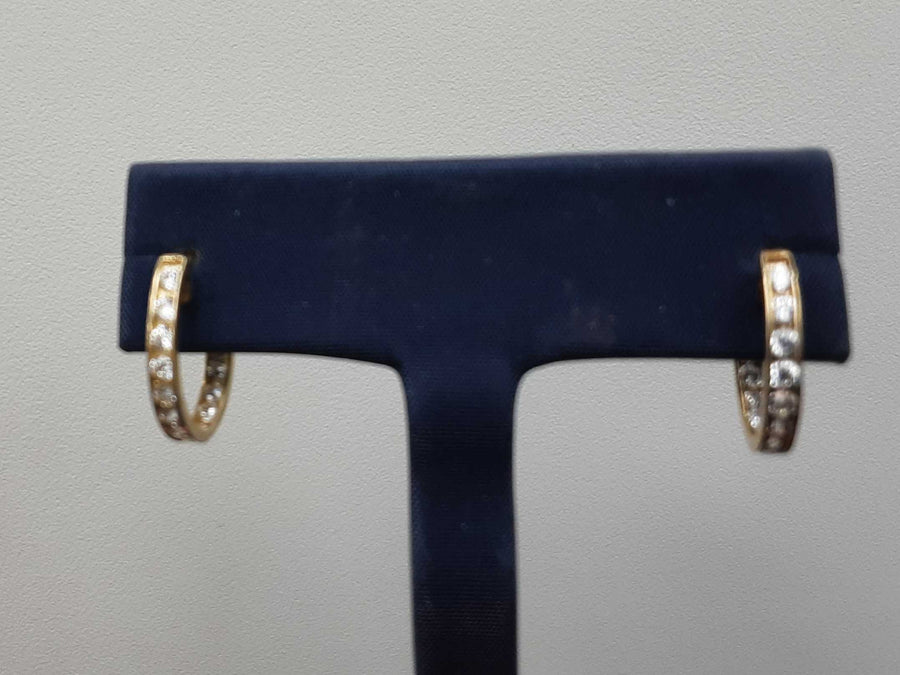 Hoop Earrings - Yellow Gold 10k (.417) 2.2 grams