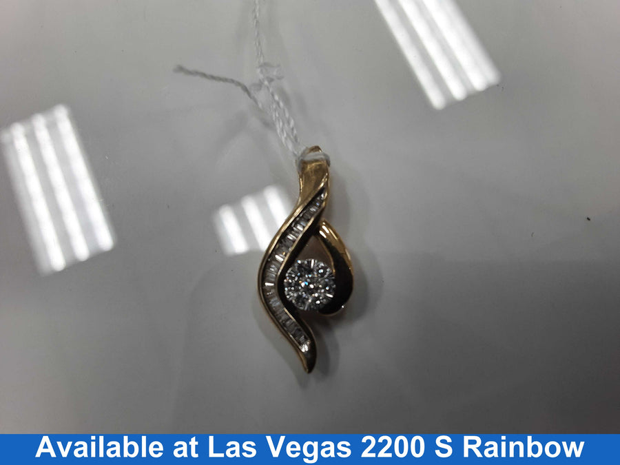 Diamond Pendant - Yellow Gold 14k (.585) 1.8 grams